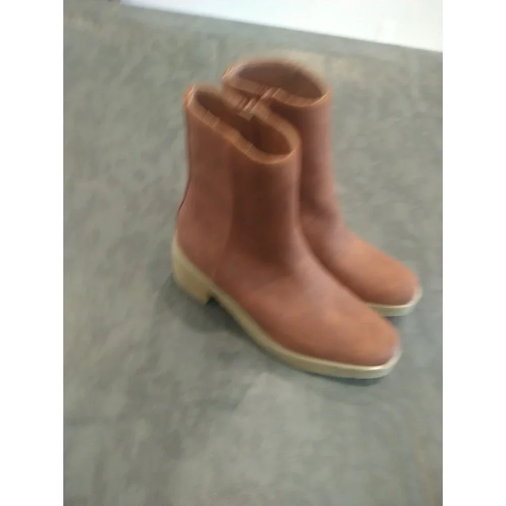 Coconuts Elsa Faux Leather Boots Sz 8 Brown Cottage Core Boho Cozy